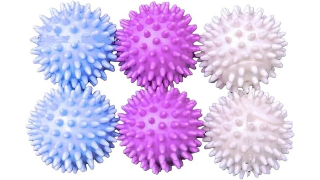 six piece massage ball set for deep tissue therapy