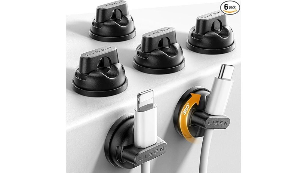 six piece rotating magnetic cordholder
