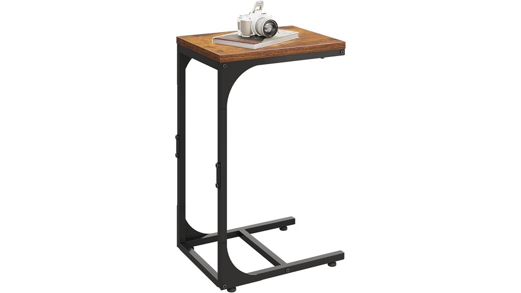 sliding metal c shaped table