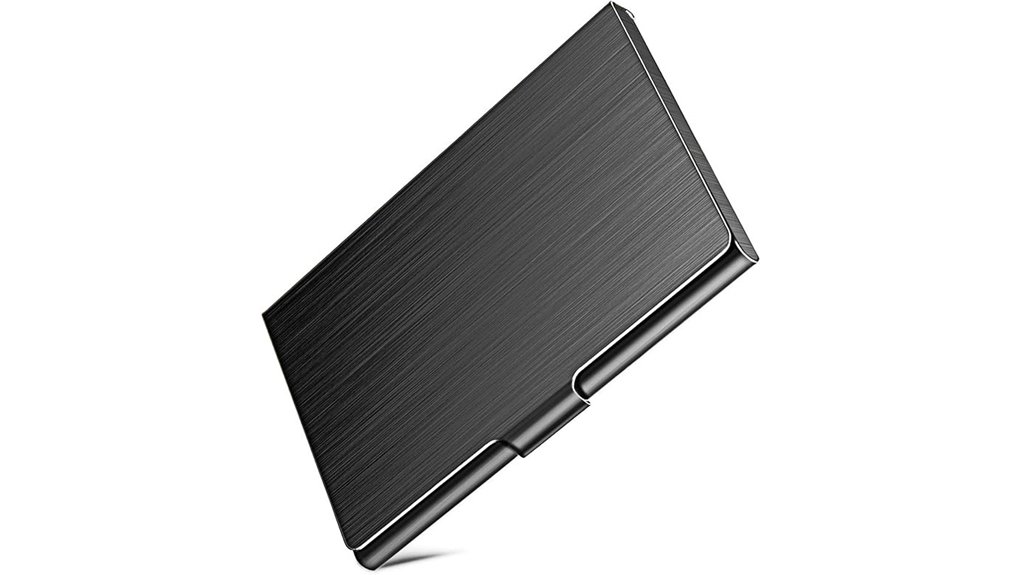 slim black steel holder