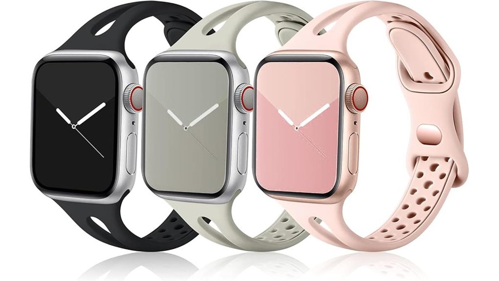 slim silicone sport band for apple watch