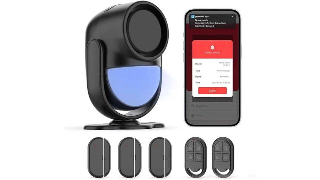 smart home alarm system sensors
