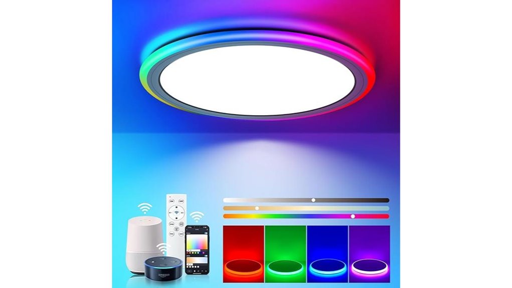 smart rgb led ceiling light flush mount rgb ceiling light