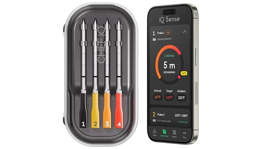smart wireless meat thermometer system