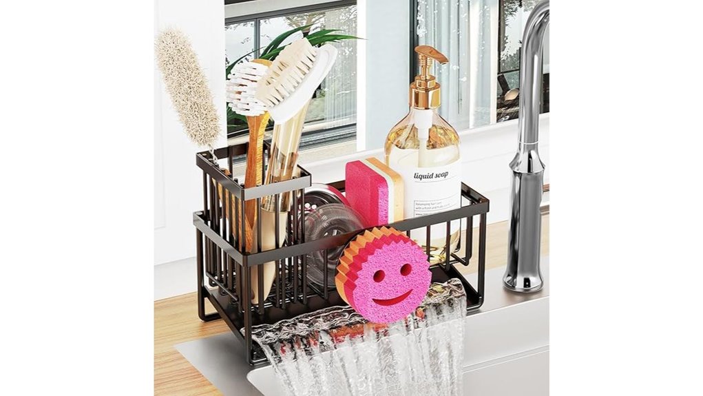 smiley face sink caddy
