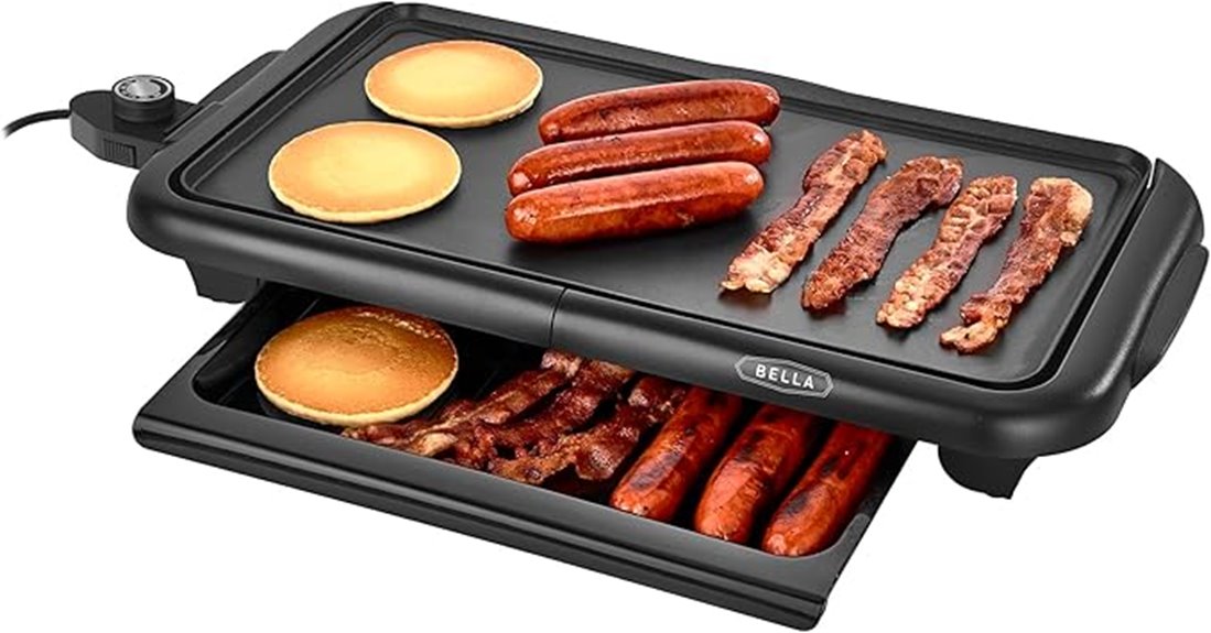 smokeless electric griddle tray
