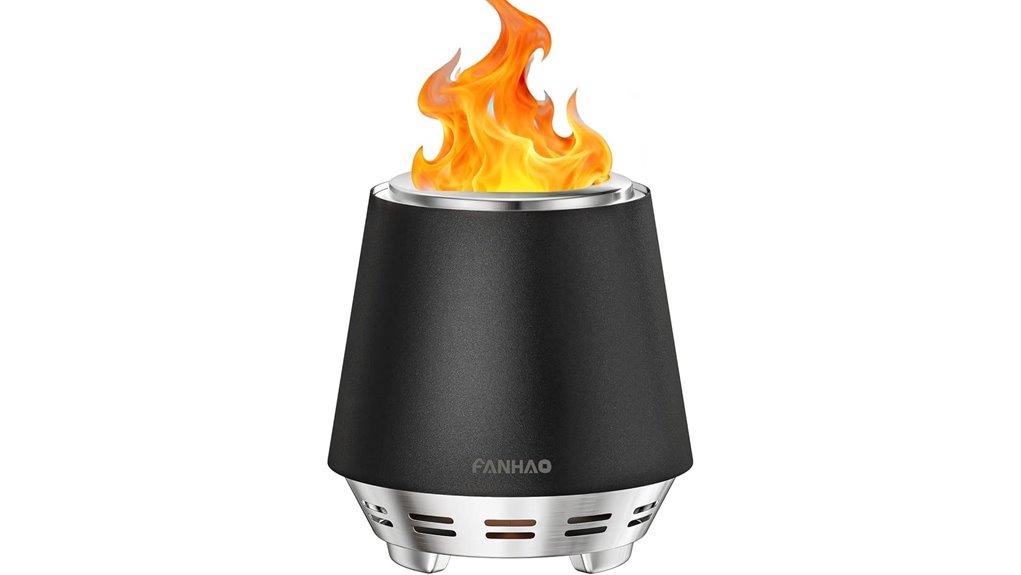 smokeless portable tabletop fire