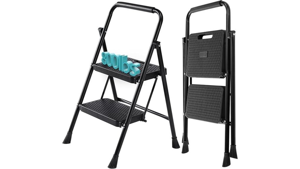 smug anti slip two step ladder