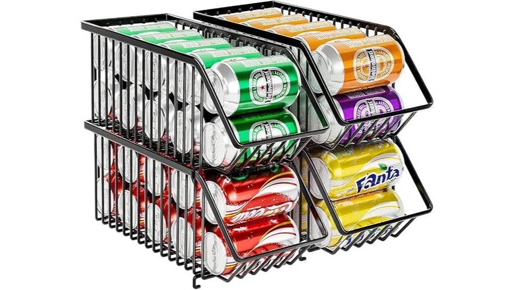 soda can stackable dispenser rack