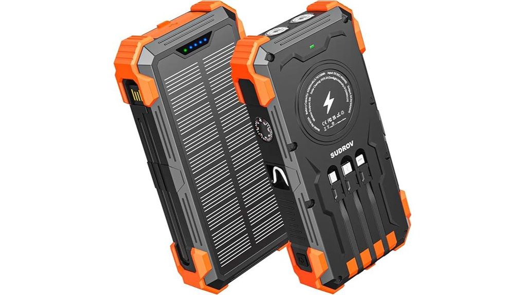 solar 4port usb c powerbank