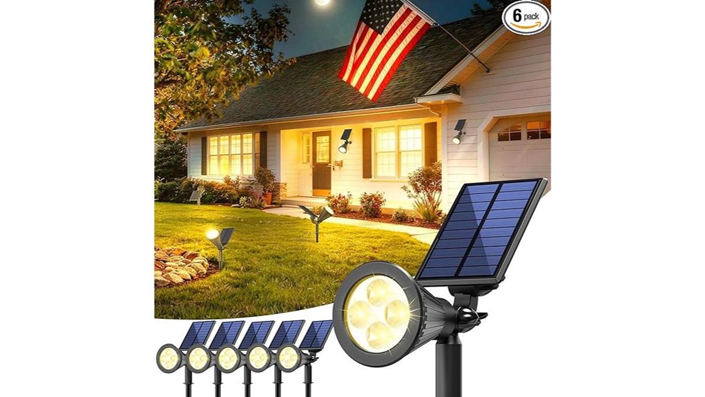 solar 6 pack led spotlights