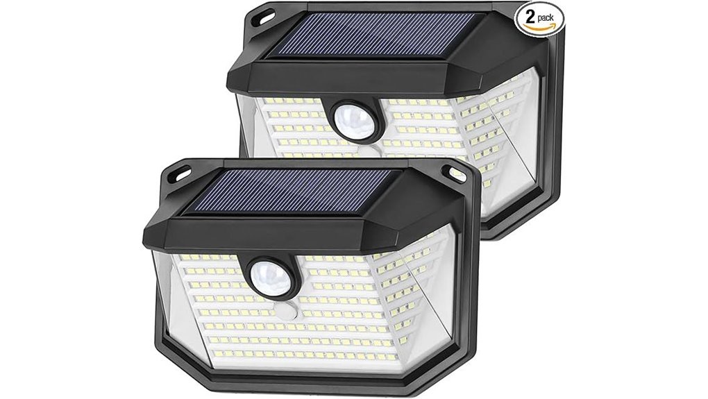 solar motion activated lights 2 pack