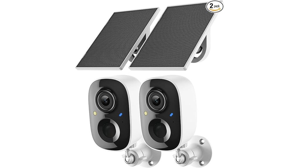 solar powered 2k motion cameras