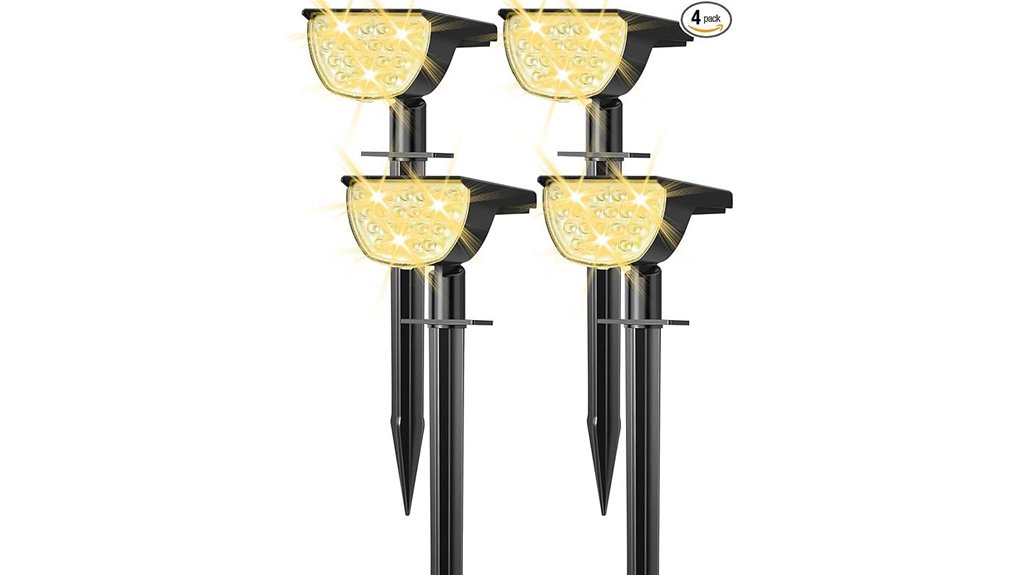 solar powered outdoor lights ip65 76 leds