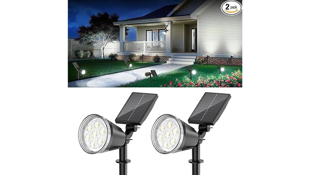 solar powered outdoor spotlights 1000lm