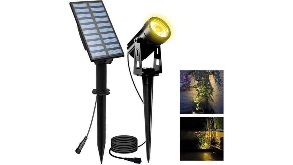 solar waterproof outdoor spotlights