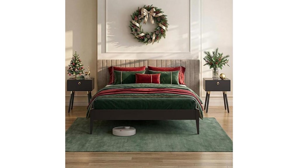 solid wood platform bed frame