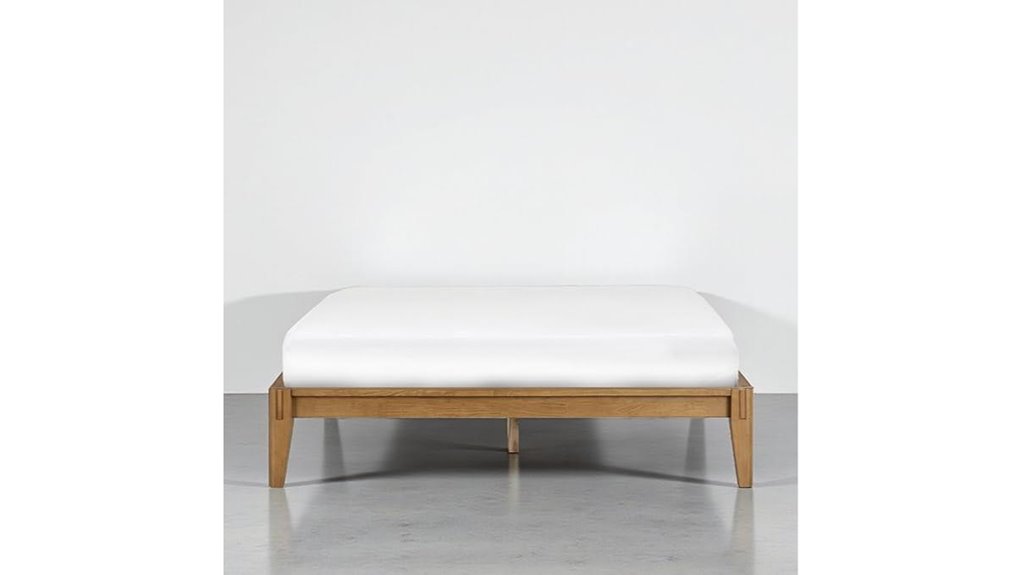 solid wood teak platform bed frame