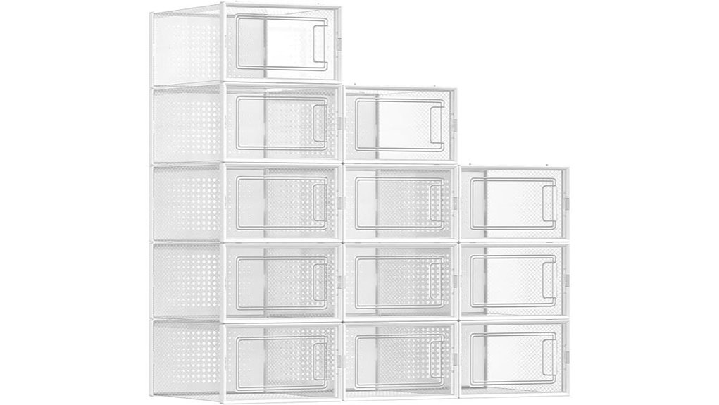 songmics 12 pack clear boxes