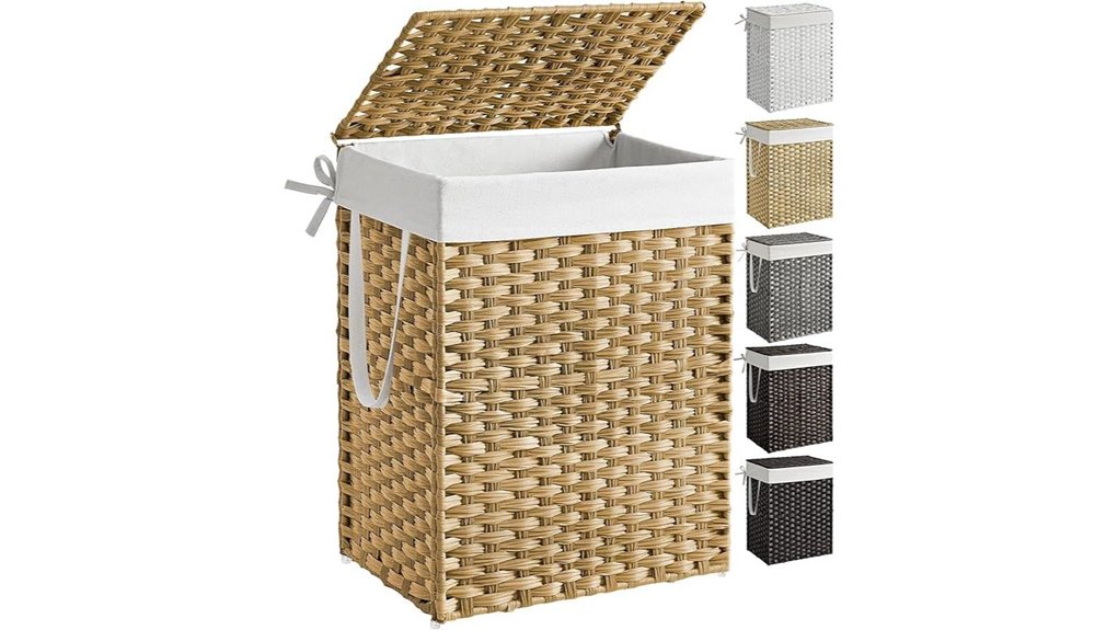 songmics 23 8 gallon yellow hamper