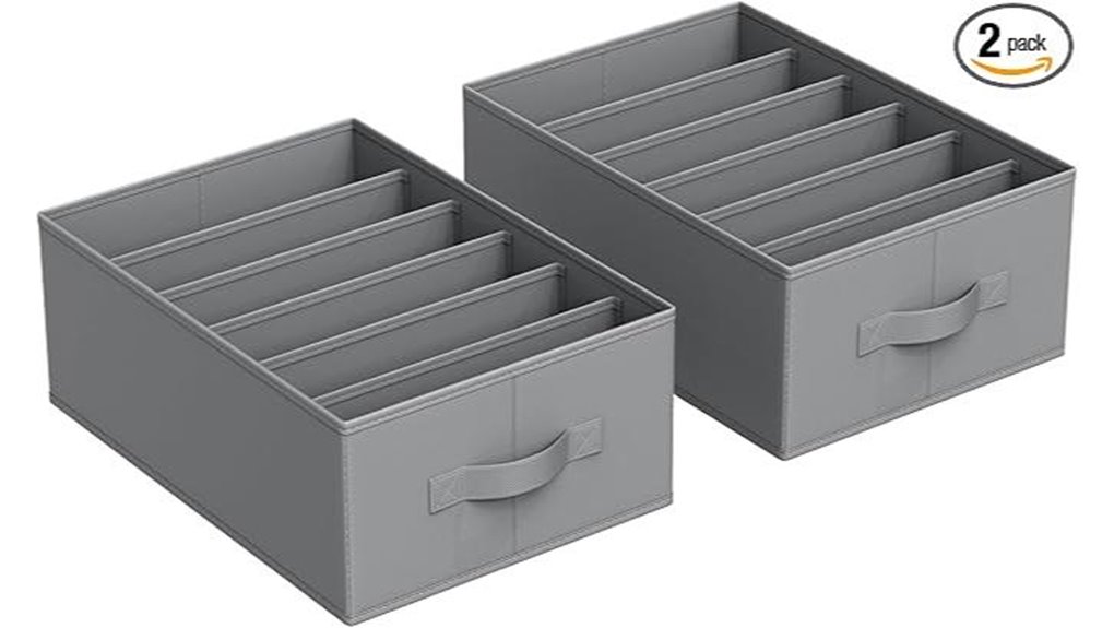 songmics gray wardrobe organizer
