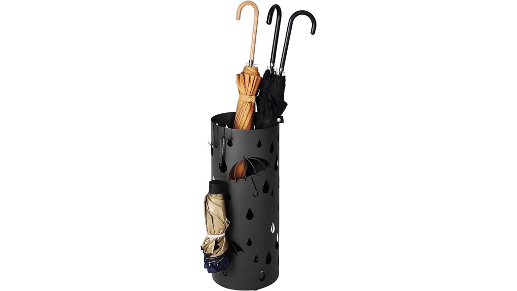 songmics ink black umbrella stand