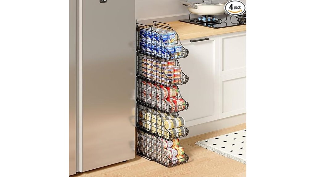sonyabecca stackable can organizer for kitchen