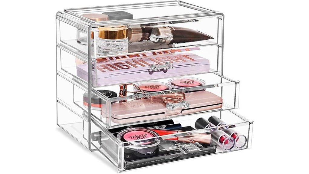 sorbus acrylic 4 drawer organizer