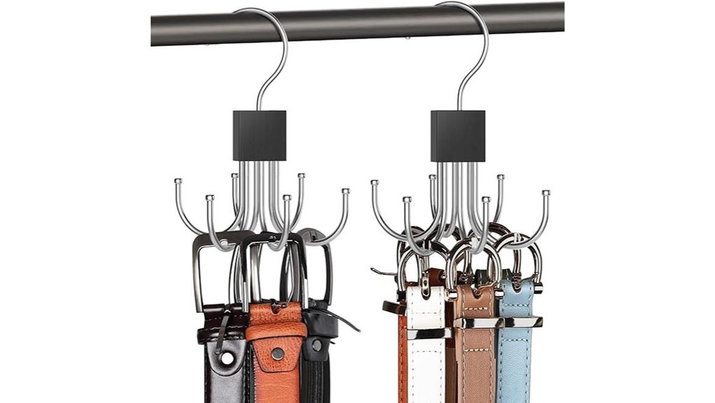 space saving 360 belt organizer