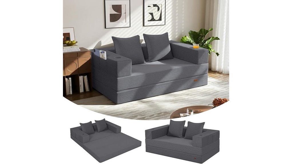 space saving 4 in 1 folding futon