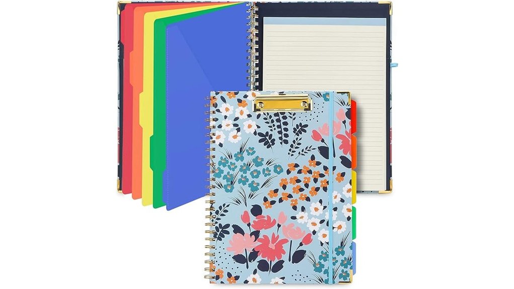spiral clipboard folio refillable