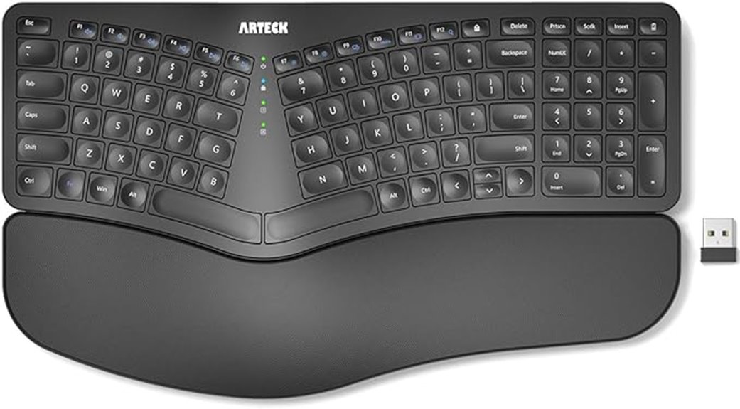 split ergonomic wireless keyboard
