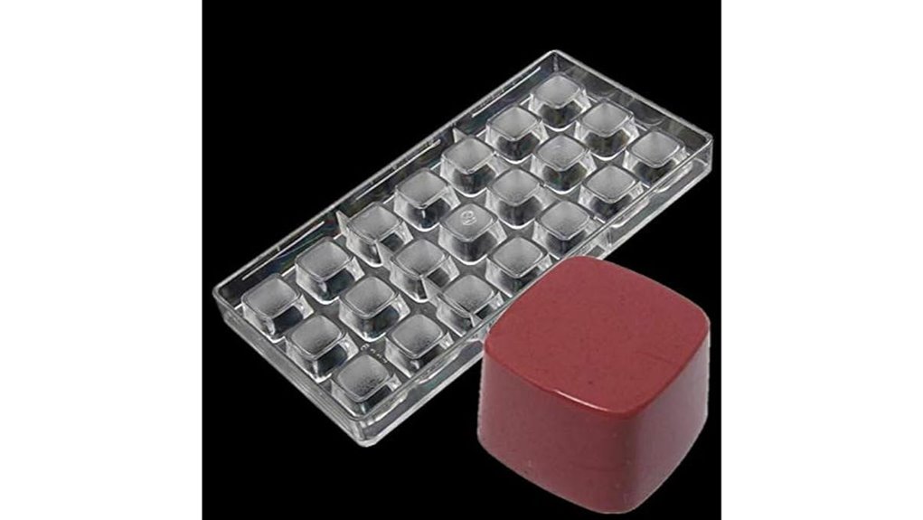 square mold for chocolate pastries