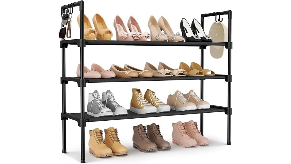 stackable 3 tier 5 hook rack