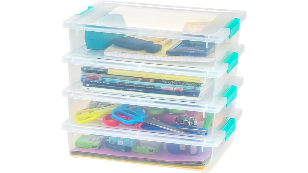 stackable 6 quart storage bins