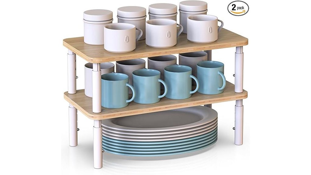 stackable bamboo spice racks