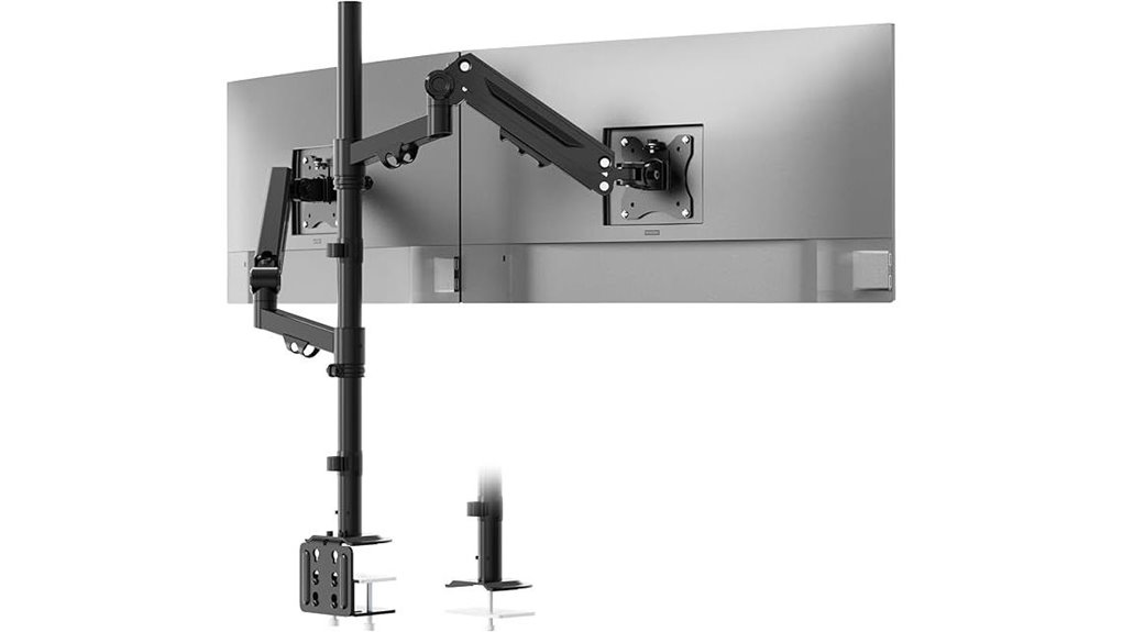 stacked extra tall vertical monitormount