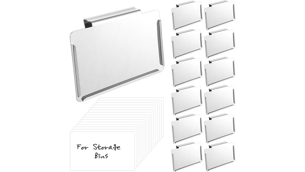 stainless 12 pack blank labels