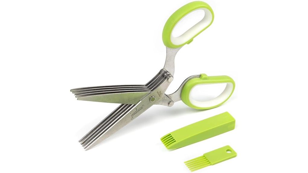 stainless 5 blade herb scissors