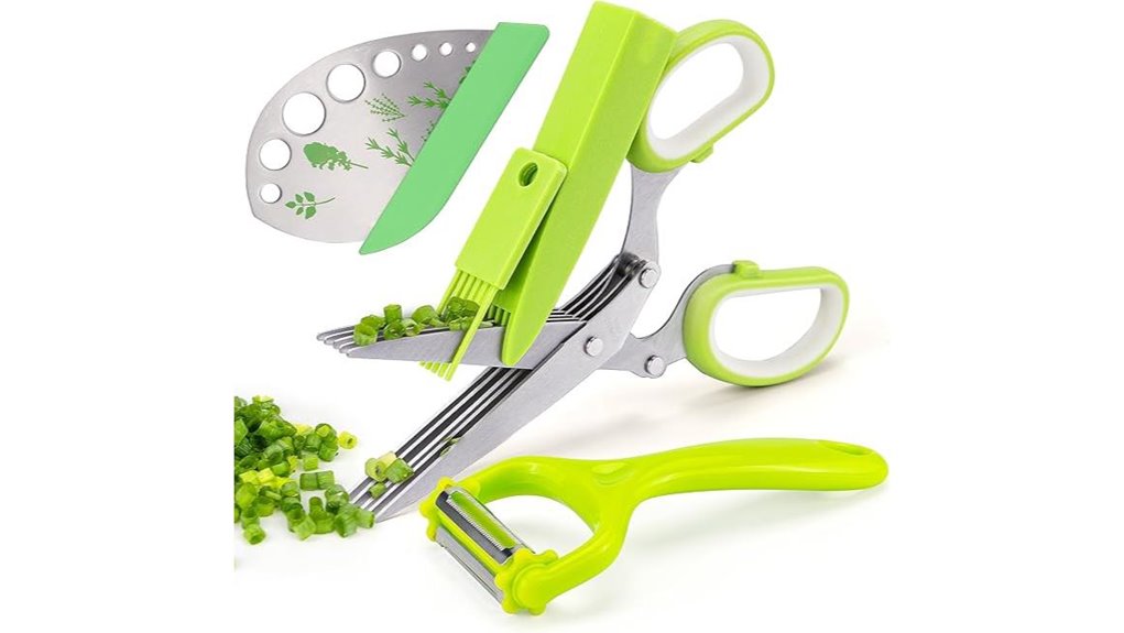 stainless 5 blade herb scissors