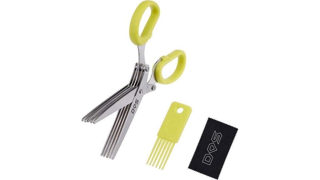 stainless 5 blade herb scissors