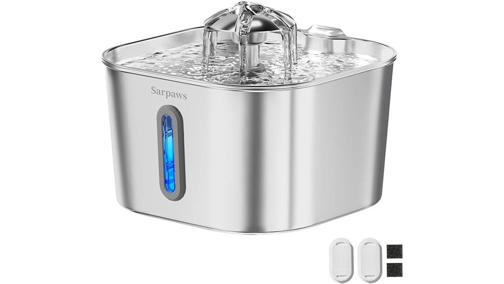 stainless 74oz cat fountain