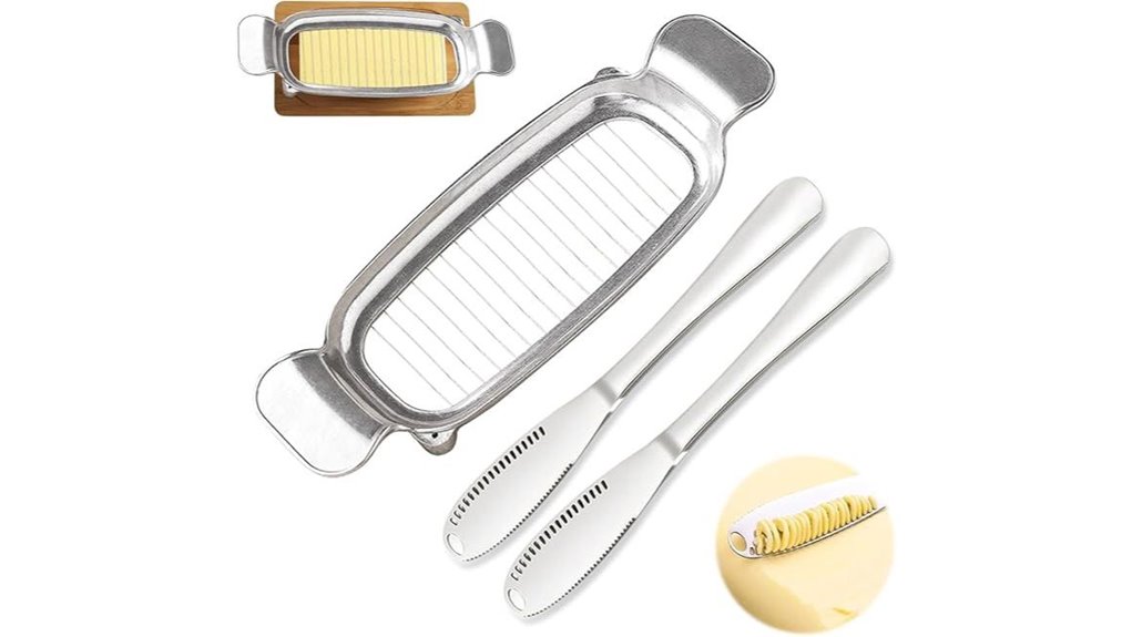 stainless butter dual knife slicer