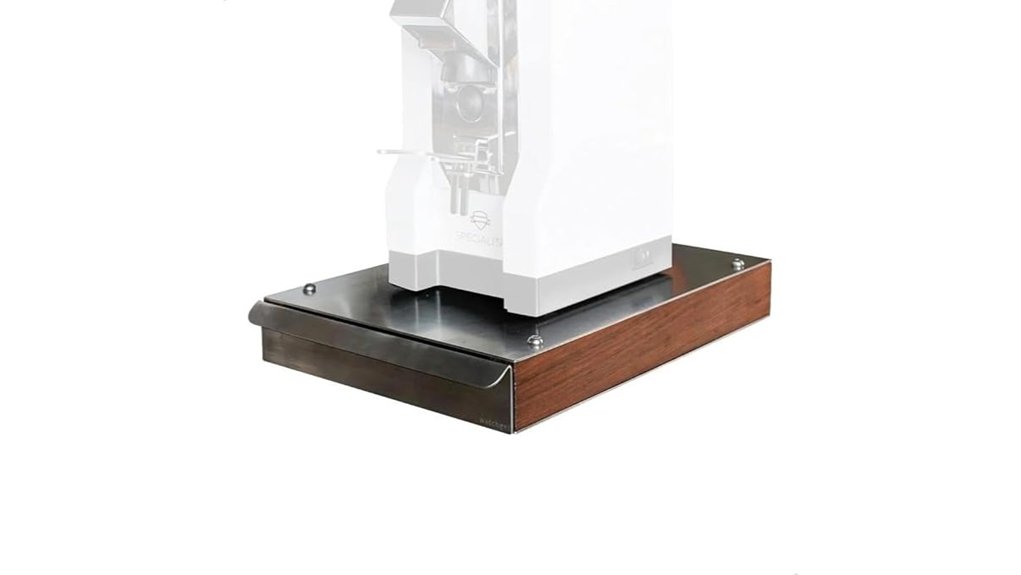 stainless espresso knock drawer