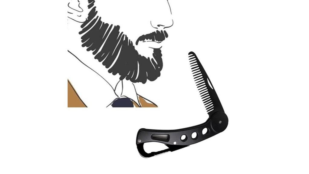 stainless folding beard comb