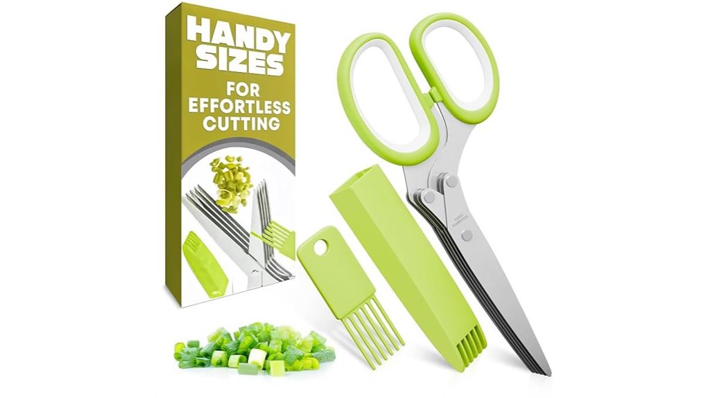 stainless herb scissors 5 blade