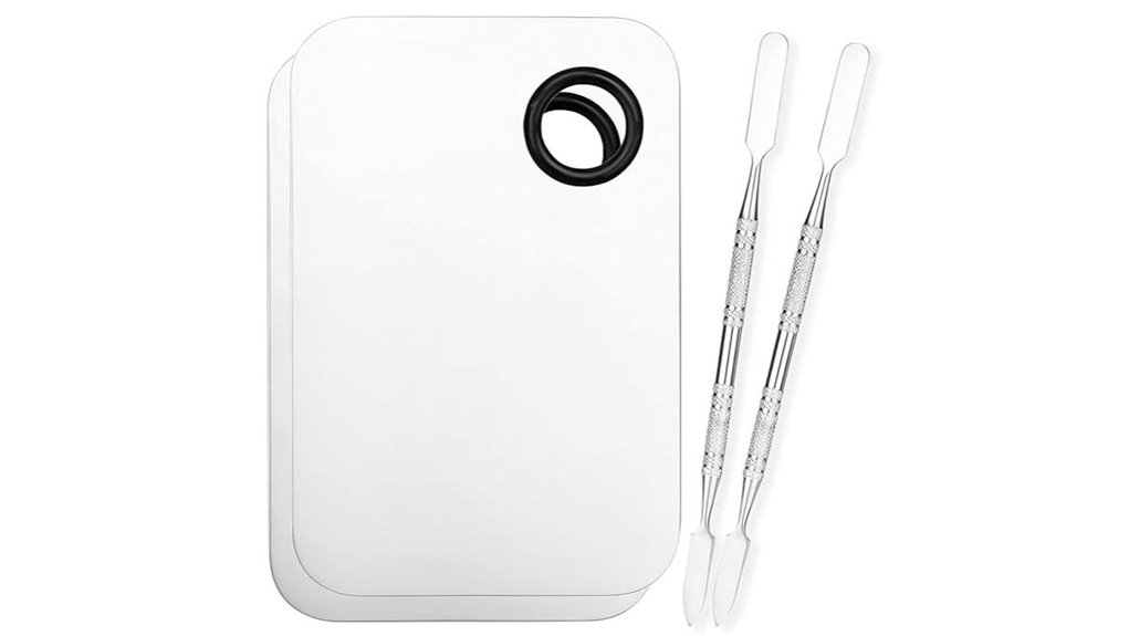 stainless palette with spatula