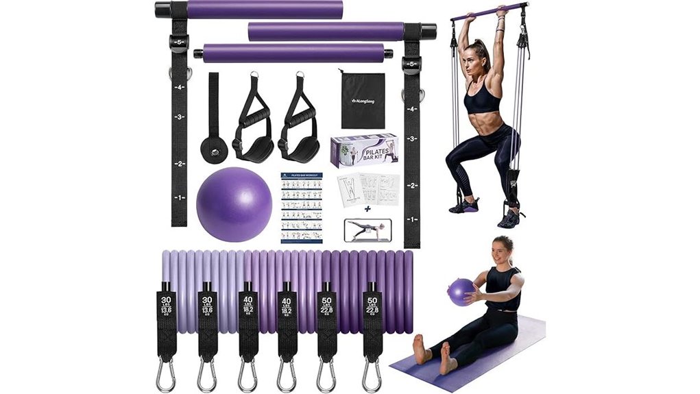 stainless pilates bar bands
