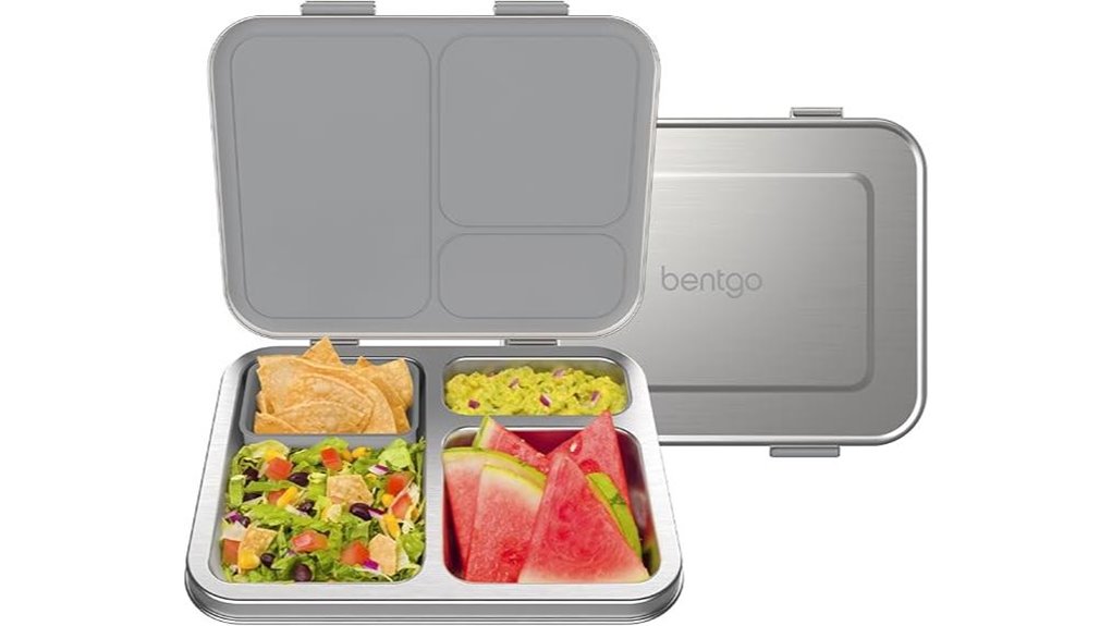 stainless steel 3 compartment lunchbox