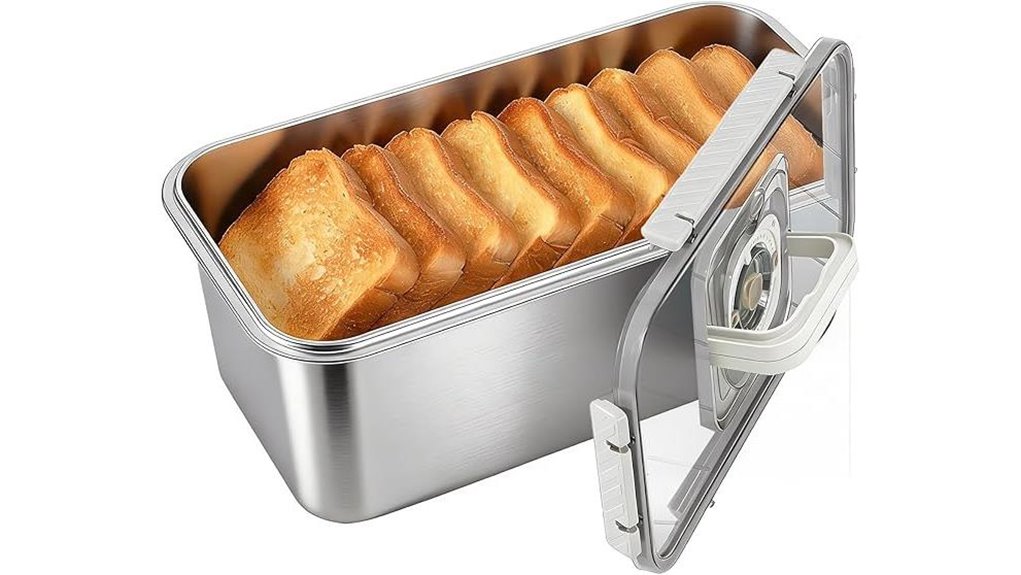 stainless steel bread storage container